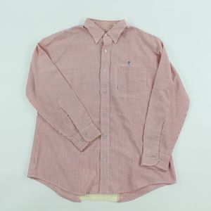Vintage White Red Stripped Levi's Button Shirt L